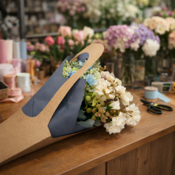 PACCHETTO FLORISTA: 18 sacchetti kraft per fiori (3 misure) + carta da imballaggio - 6 GRANDI SACCHETTI IN OMAGGIO