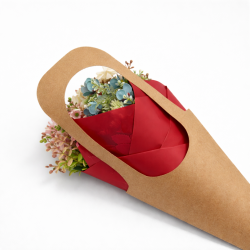 PACCHETTO FLORISTA: 18 sacchetti kraft per fiori (3 misure) + carta da imballaggio - 6 GRANDI SACCHETTI IN OMAGGIO