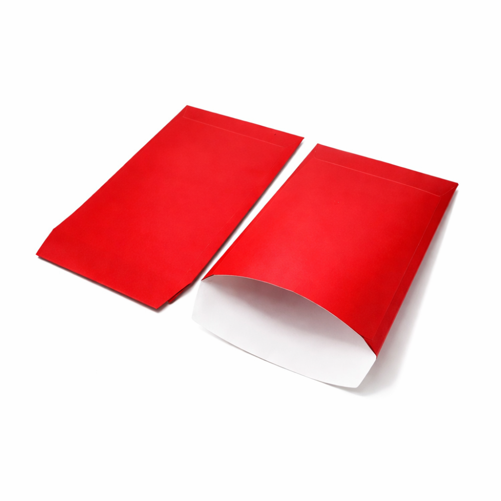 100 bustine regalo in carta patinata 7x13 cm - rosso