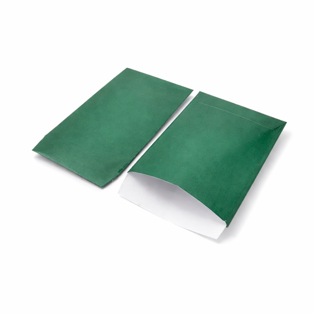 100 mini buste regalo in carta patinata 6x10 cm - verde abete