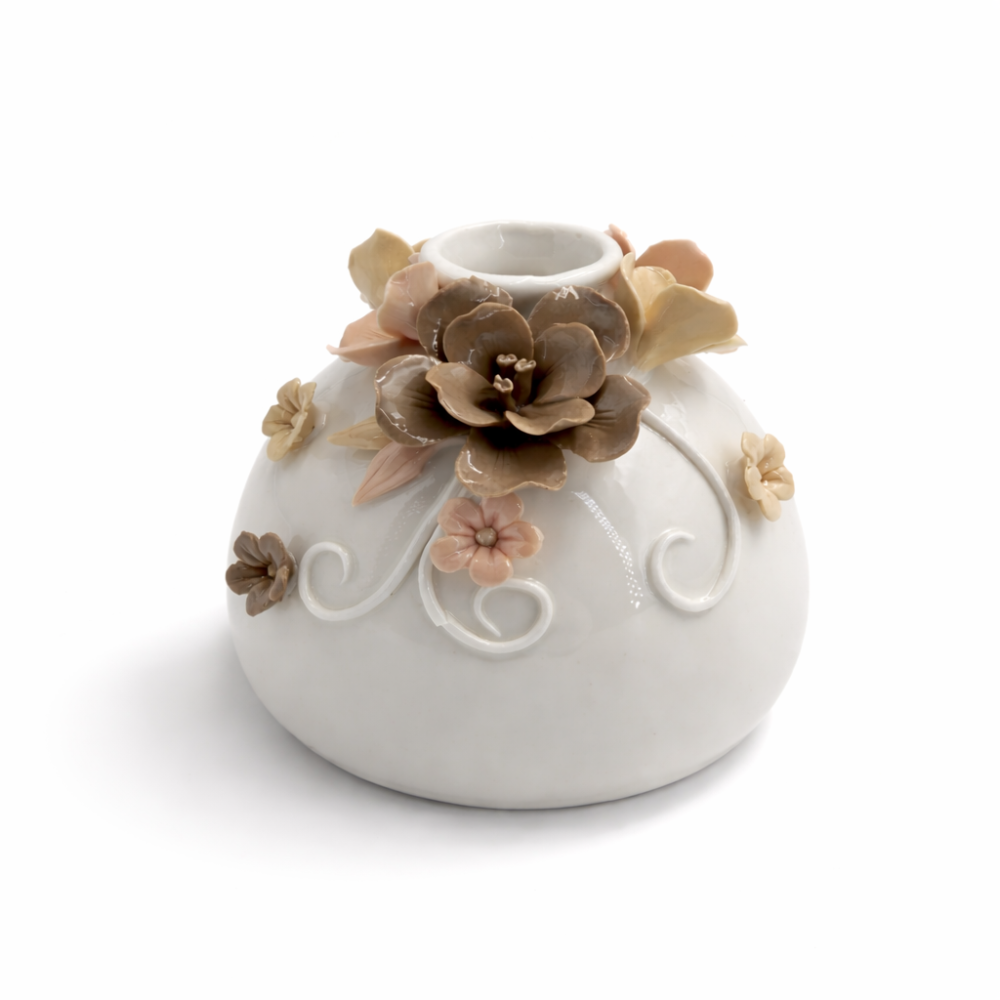SET DECORATIVO IN CERAMICA: Vaso a forma di palla e portagioielli a forma di cuore IN OMAGGIO