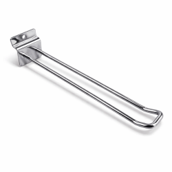 Braccio metallico doppio per pannello scanalato