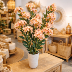 Ramo artificiale di fiori di ortensia - rosa pesca