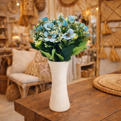 Piccolo bouquet artificiale di fiori estivi -  blu
