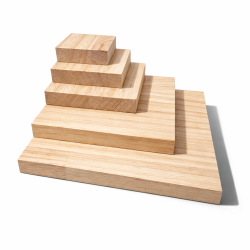 Set di 5 contenitori quadrati in legno di pino