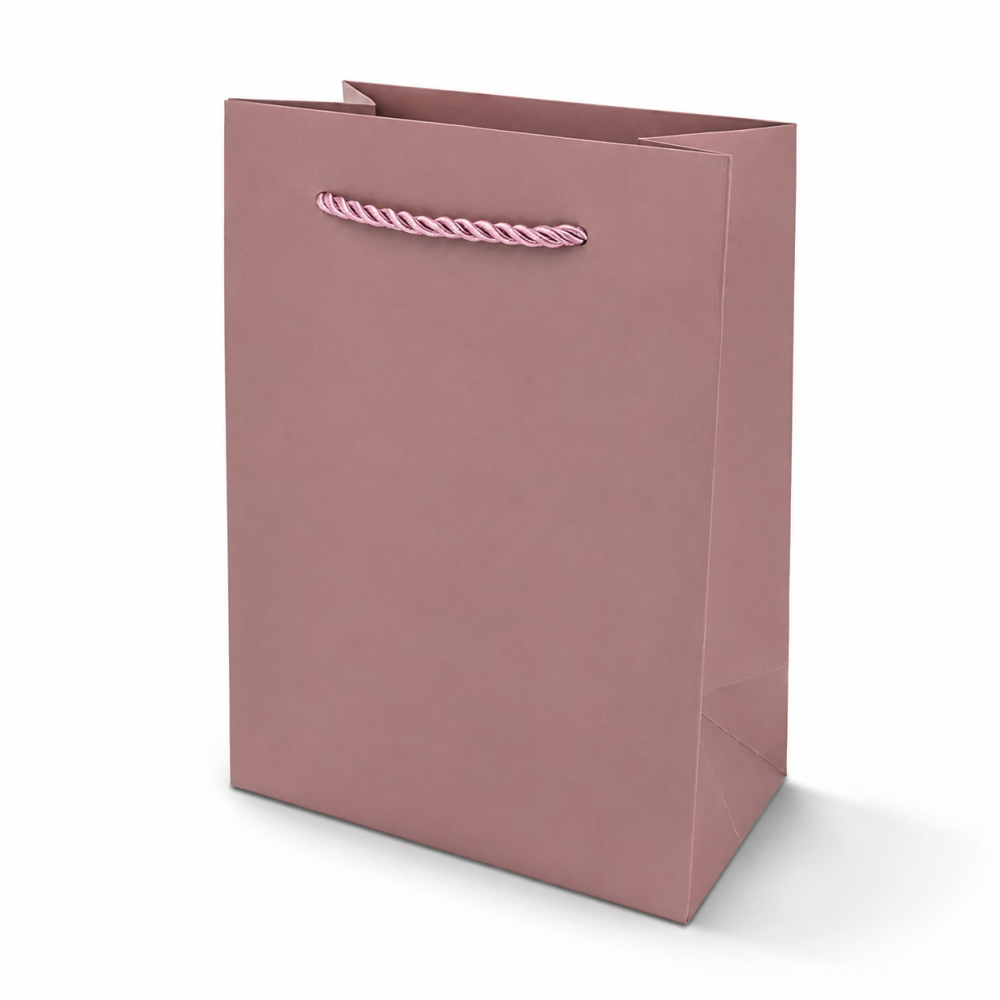 12 piccole borse regalo Taupe Rosé - 14x8x18cm