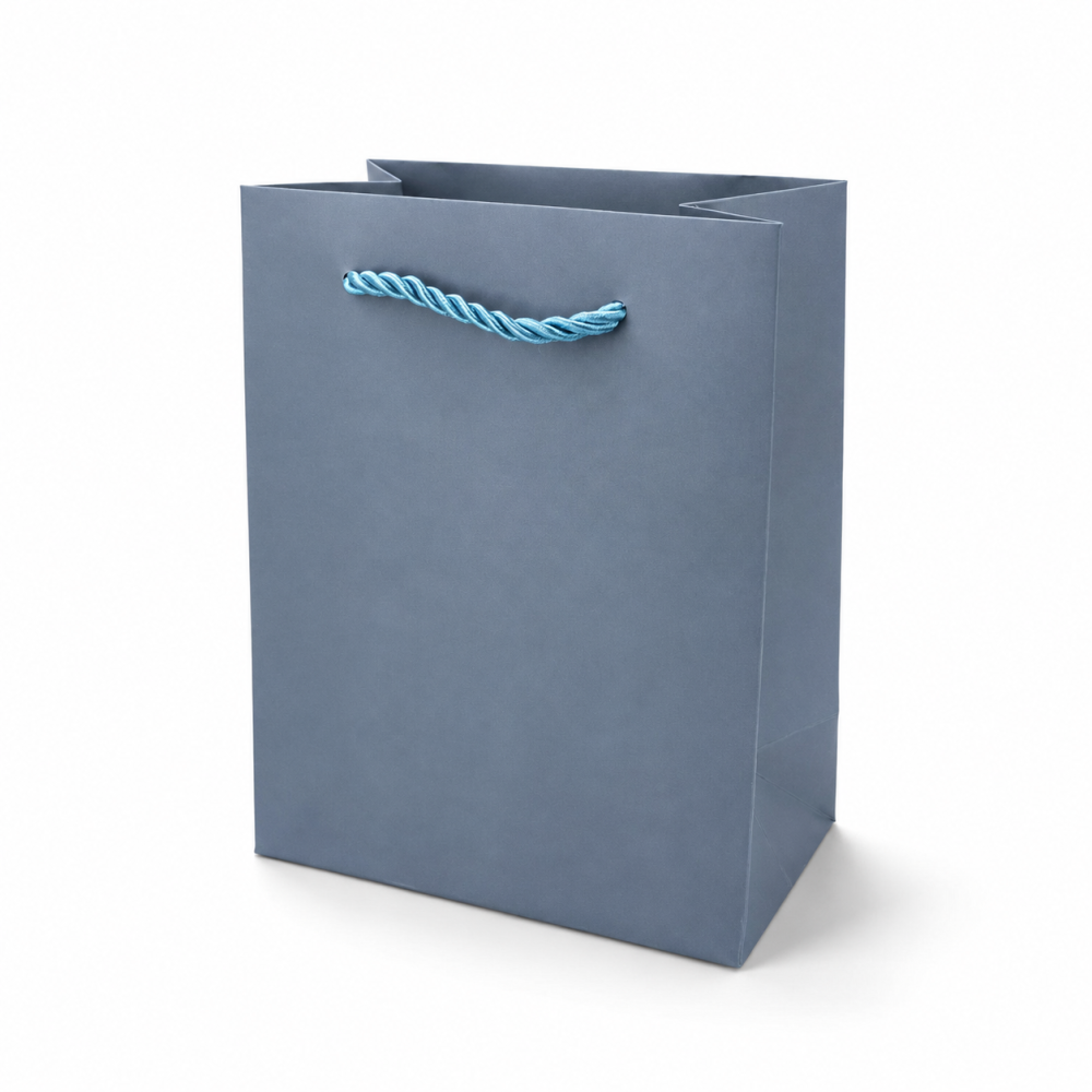 12 piccole borse regalo Blu Denim - 14x8x18cm