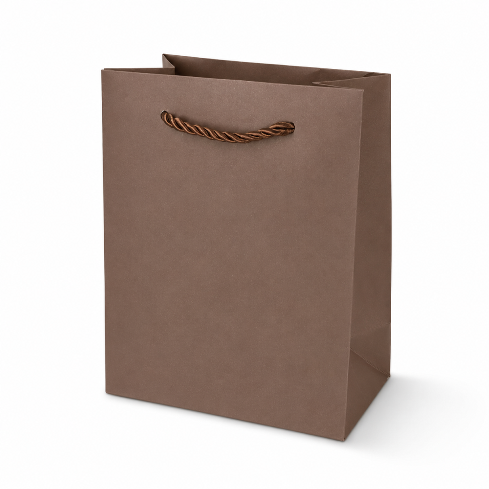 12 borse regalo Marrone Castagna - 18x10x23cm