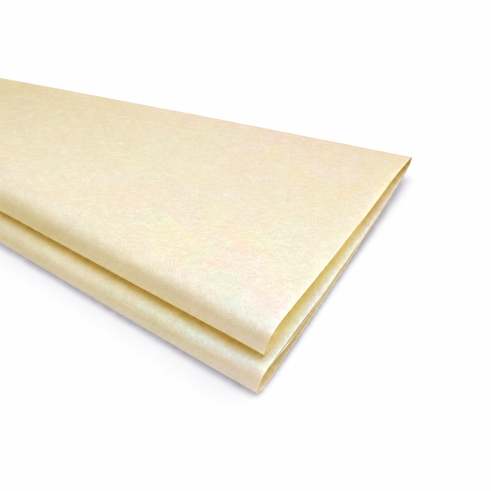 10 fogli di carta velina iridescente oro pallido