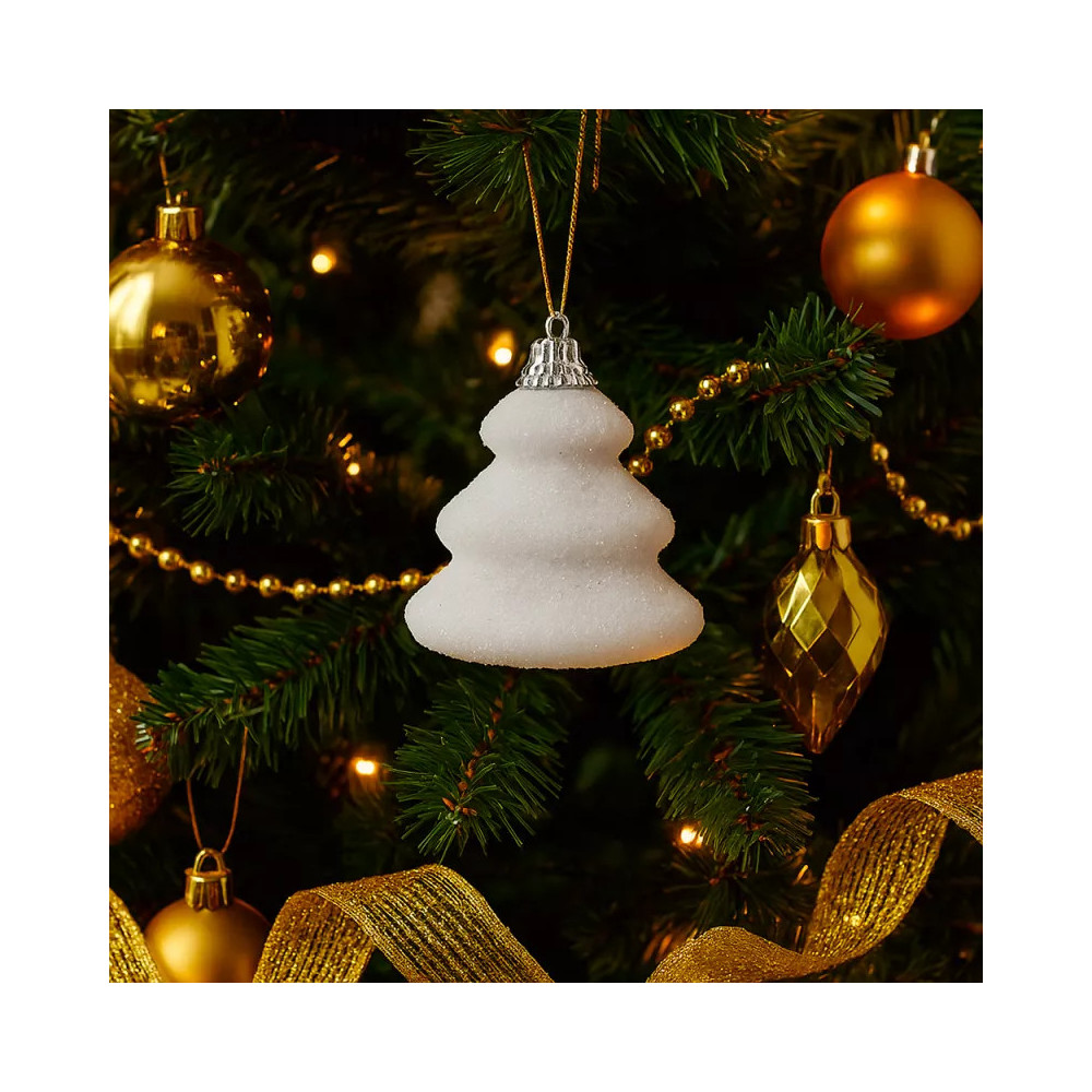 Sospensioni Natale bianche naturali pack 216 pezzi