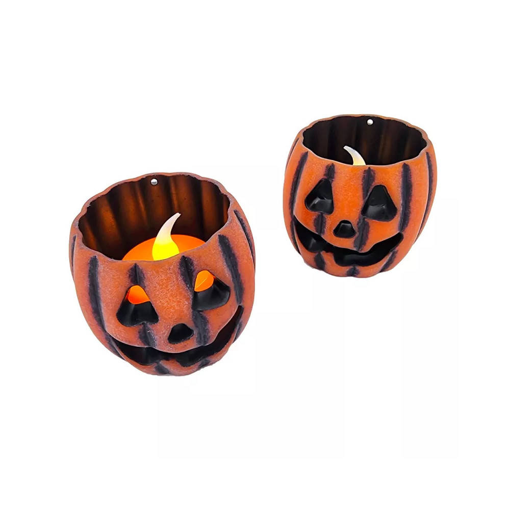 Pack "Luce Nera" - 24 candele LED di Halloween, zucca e teschio, -40%