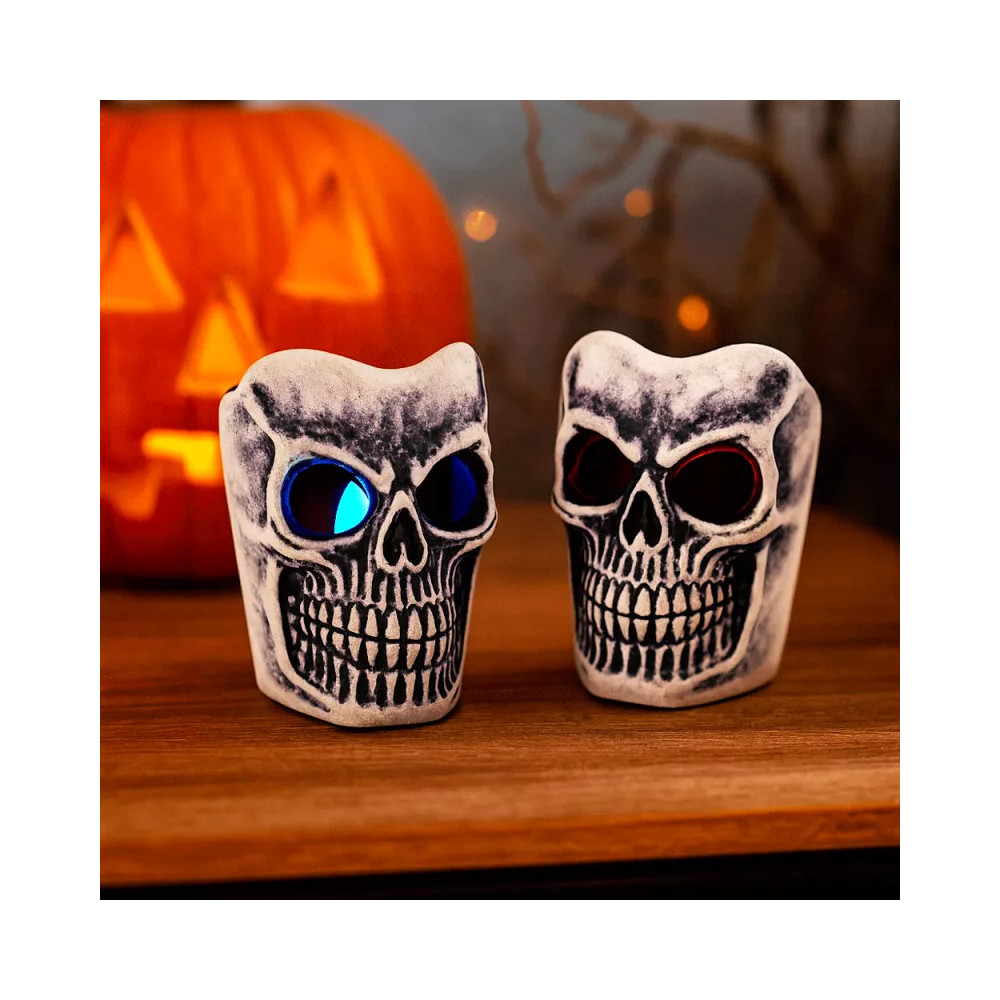 Pack "Luce Nera" - 24 candele LED di Halloween, zucca e teschio, -40%