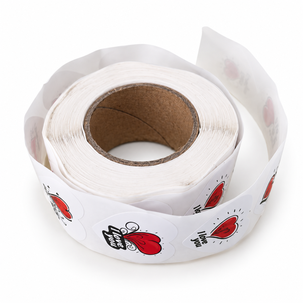 Etichette cuore San Valentino I Love You, 8 modelli