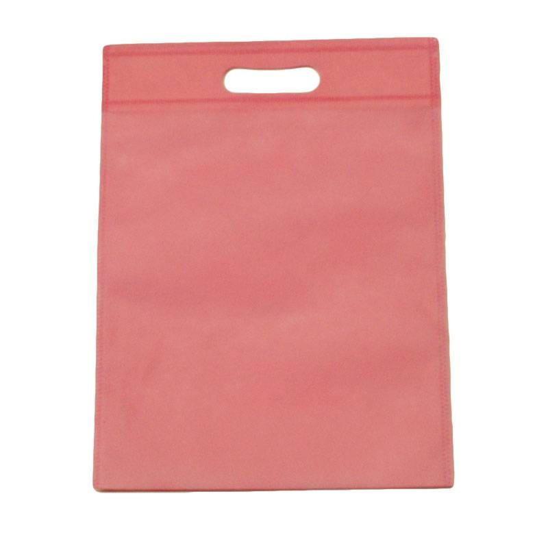 Set di 12 borse in tessuto non tessuto color rosa chiaro 35x44 cm