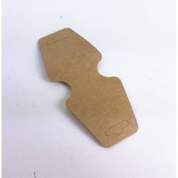 200 portagioiellilli in cartone marrone da appendere 4,5x10 cm - 6356