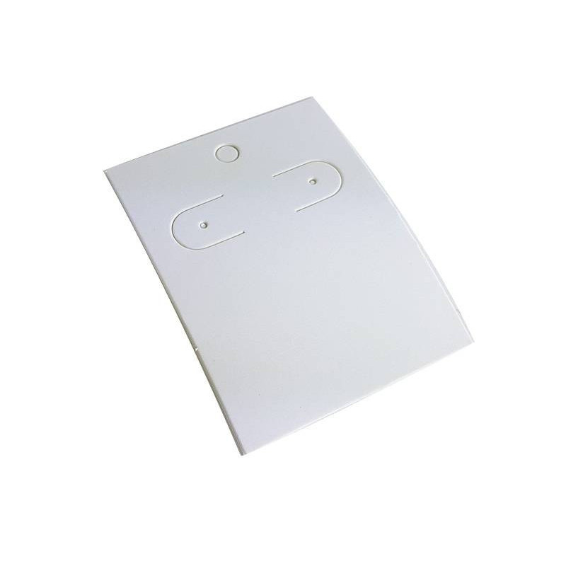 200 supports carton blanc pour bijoux à suspendre 6x8cm - 6357