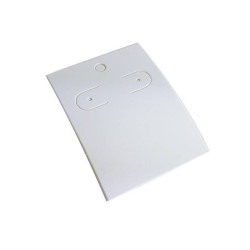 100 supporti in cartoncino bianco per gioielli da appendere 6x8 cm - 6357