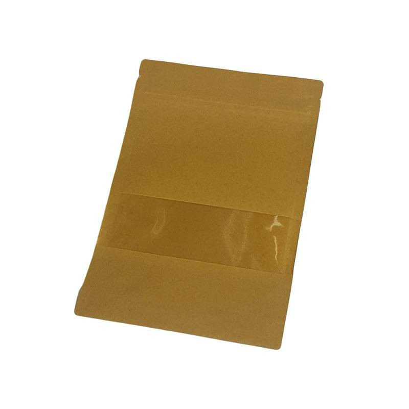 50 sachets kraft à zip en papier kraft 14x20+4cm - 6786