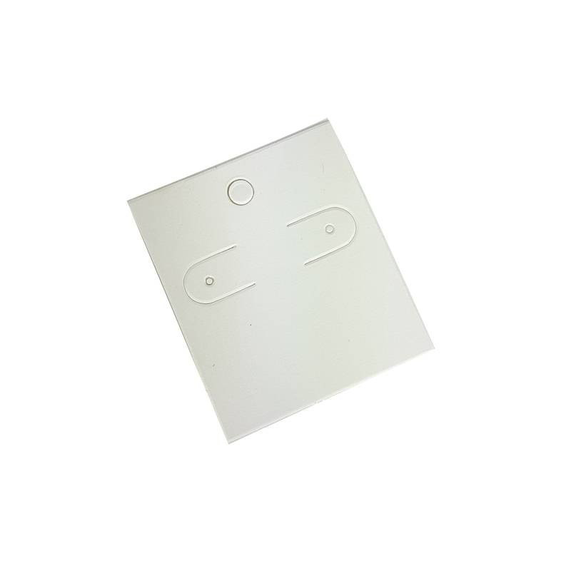 Lot de 100 supports bijoux en carton blanc 6x5cm