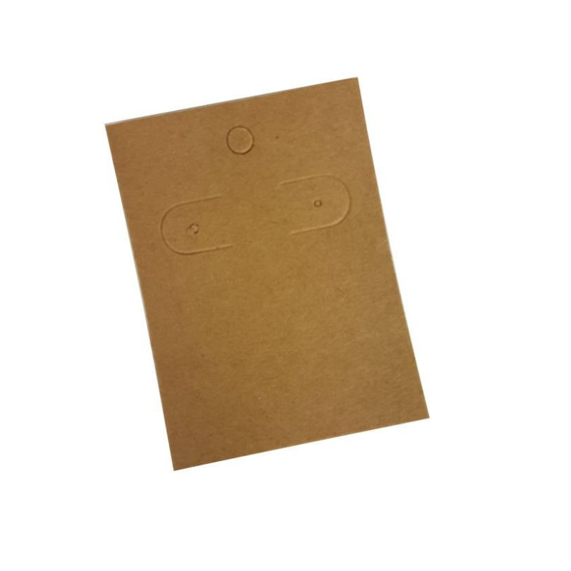 100 supports carton brun pour bijoux à suspendre 6x8cm