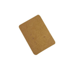 100 piccoli supporti per orecchini in cartoncino marrone 4,5x3,2 cm