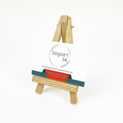 Piccolo cavalletto in legno per cartellino da 14 cm