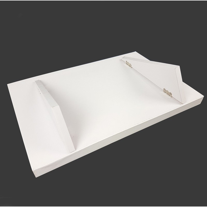 Présentoir plateau à bagues 3 positions en simili cuir blanc - 18008SCB