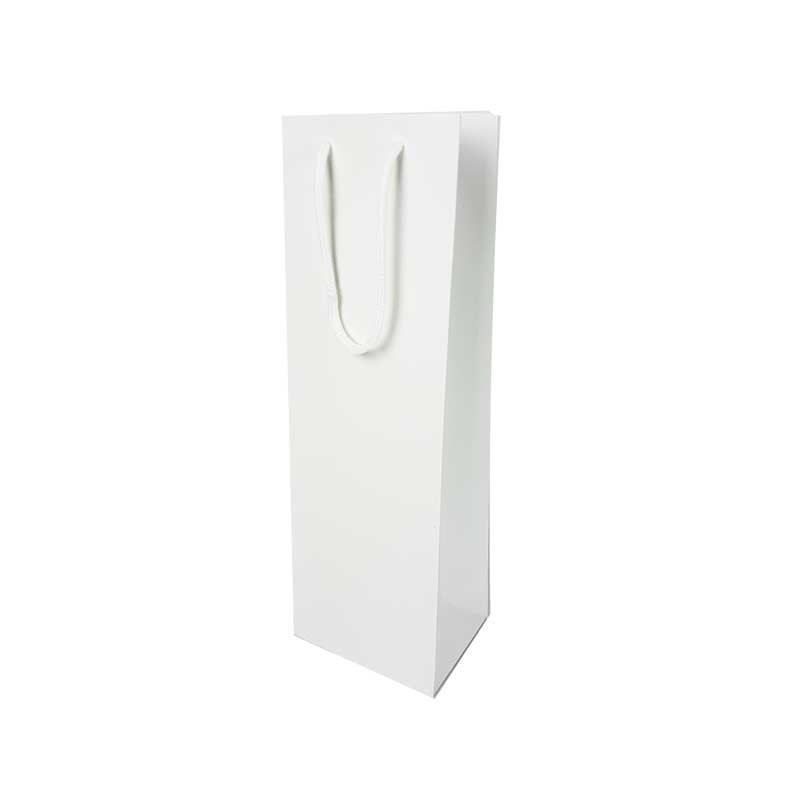 12 sacchetti regalo bianchi per bottiglie 12x9x36 cm