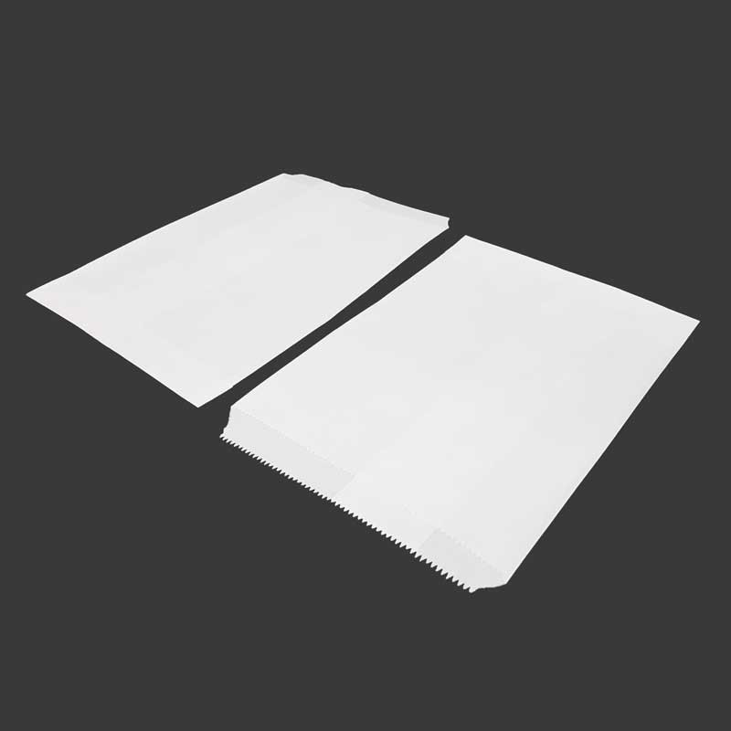 Confezione da 100 sacchetti regalo in carta kraft bianca liscia 16x23 cm - 8199