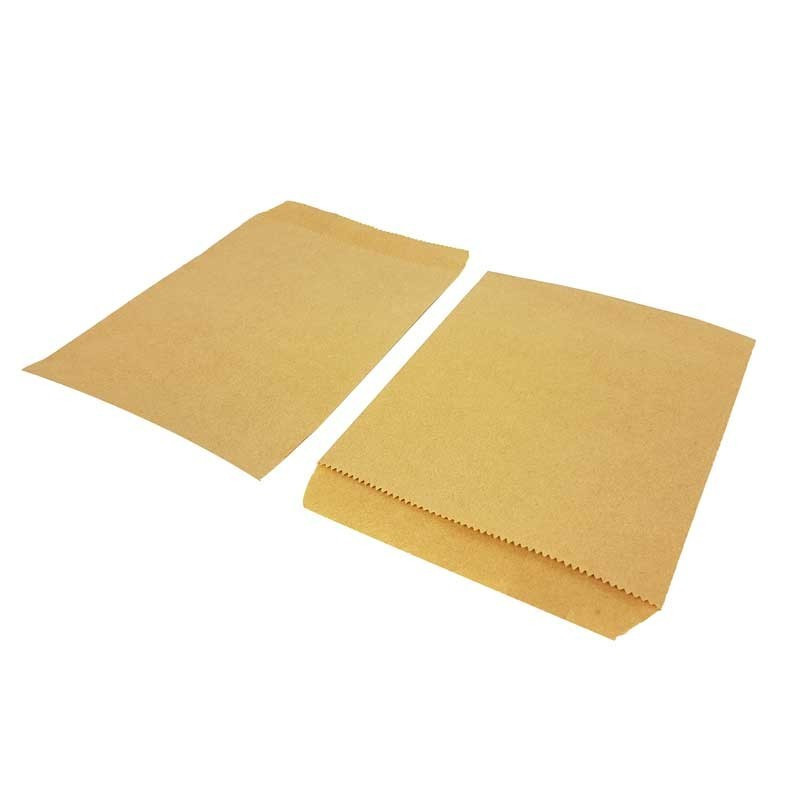 Set di 100 bustine regalo in carta kraft marrone naturale 16x23 cm