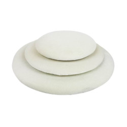 Set di 3 contenitori decorativi in velluto écru